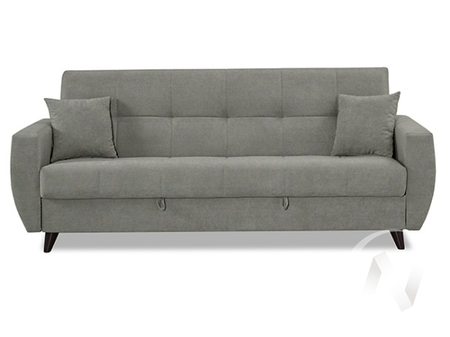 Диван прямой Бетти 2 (БД) Ameli 10 (велюр серый)