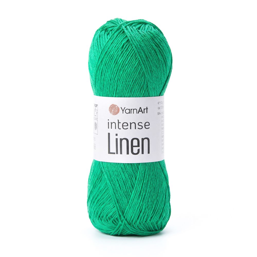 Пряжа YarnArt Intense Linen, Ярко-зеленый