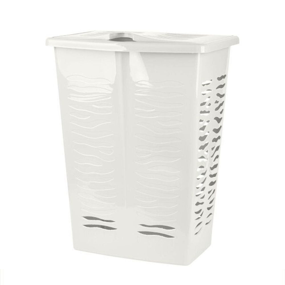 Корзина для белья Keeplex Regular с откидной крышкой 42л 39,8х29,9х53,7см белое облако