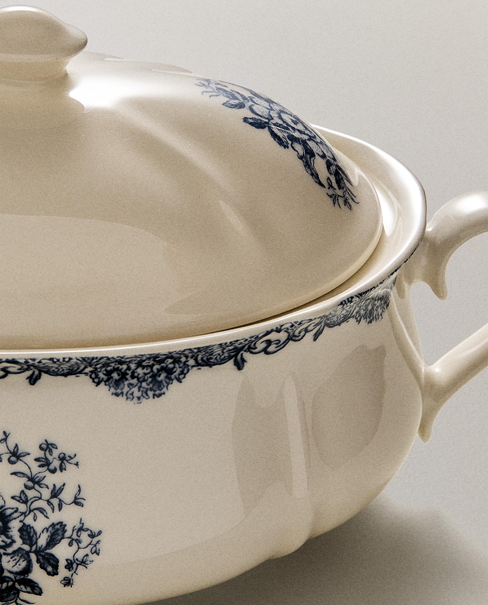 Zara Home блюдо сервировочное из фаянса, цвет синий, 35.5 см