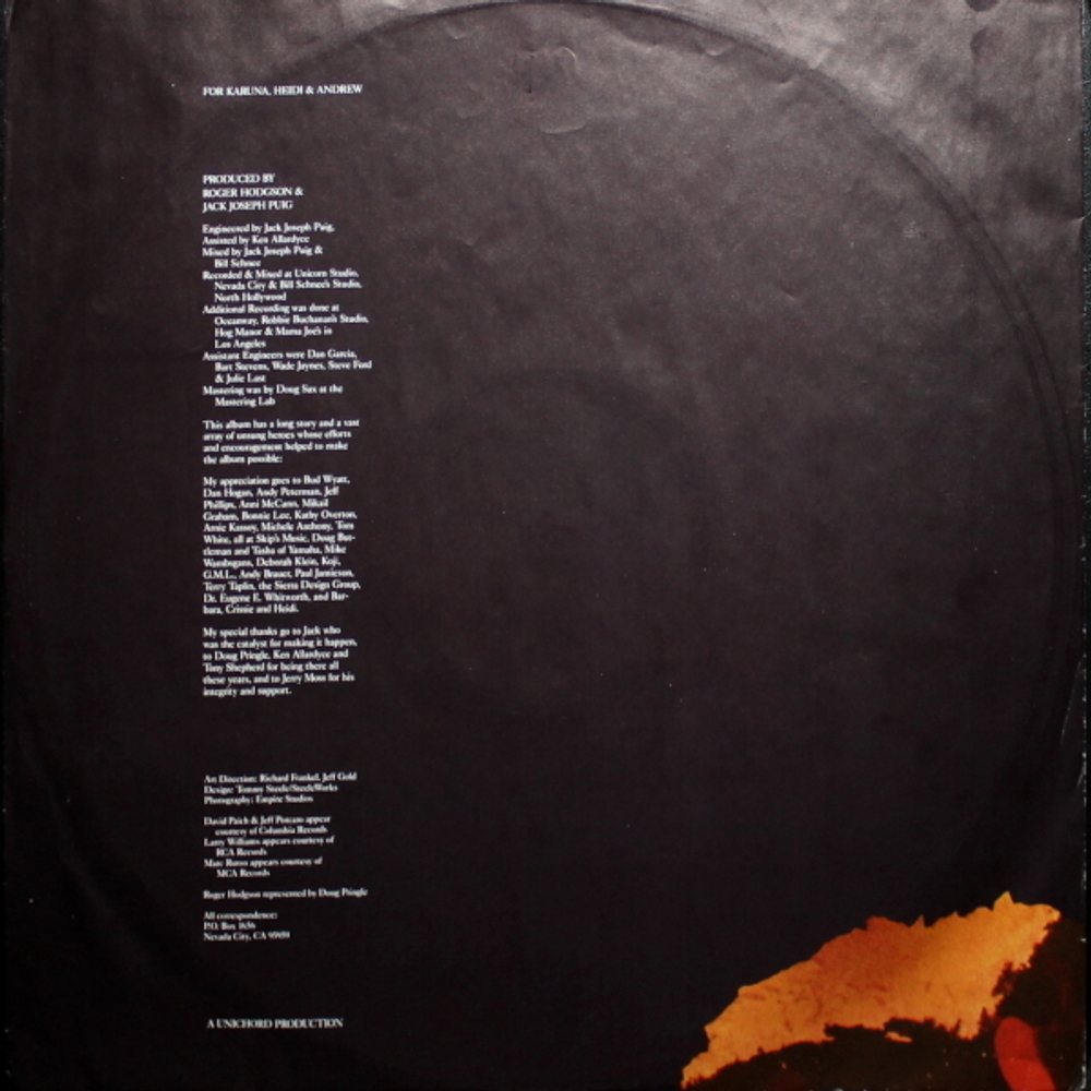 Roger Hodgson / Hai Hai (LP)