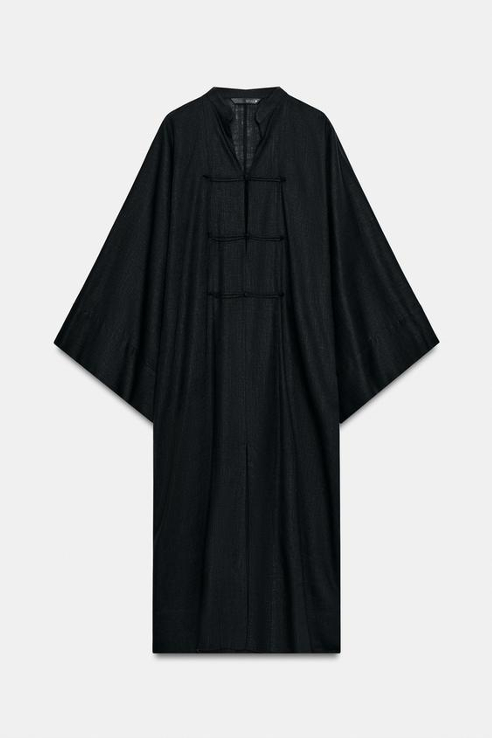 ZARA ПЛАТЬЕ-ТУНИКА С НАВЕСНЫМИ ПЕТЛЯМИ — ZW COLLECTION, ЧЕРНЫЙ