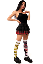 Белые гольфы с принтом по мотивам фильмов-ужасов (Цвет: белый)