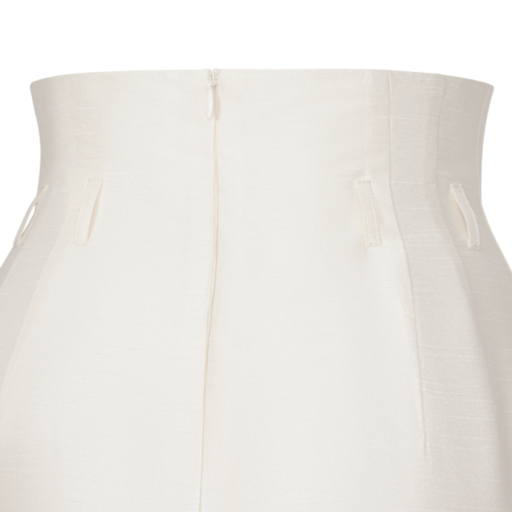 Юбка миди с завышенной талией из шелка