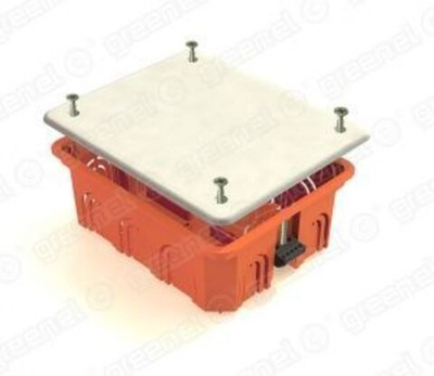 GE 41028 Коробка распаечная для скрытого монтажа в полых стенах (с пластиковыми зажимами) 120х92х45