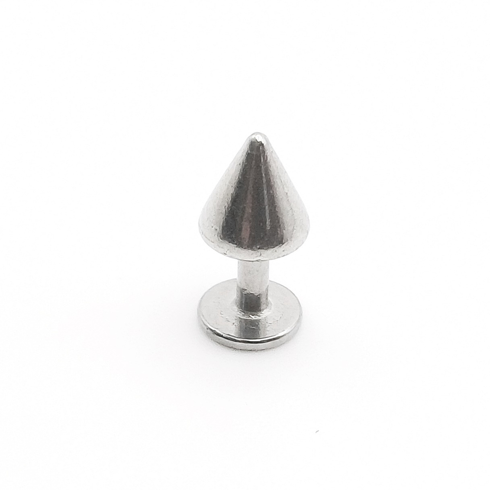 Лабрет (микроштанга) для пирсинга 4 мм из медицинской стали с конусом 4 мм. 1 шт