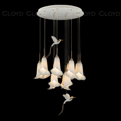 Люстра Cloyd OSANNA C13 / Ø60 см - керамика - белый (арт.11889)