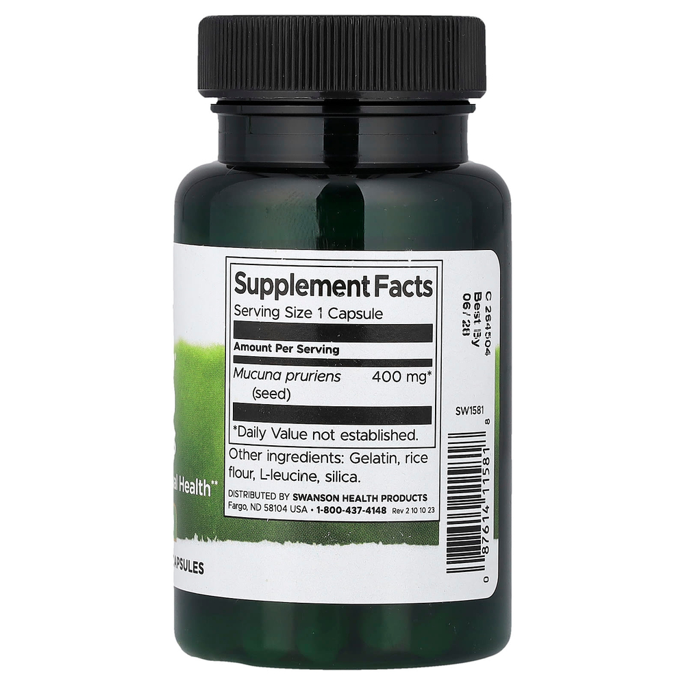 Swanson Vitamins, Full Spectrum®, мукуна жгучая, 400 мг, 60 капсул