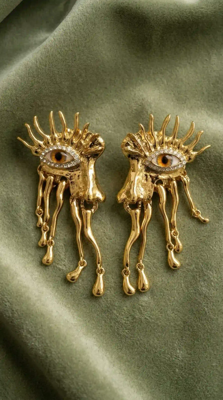 Серьги Око, Золотые