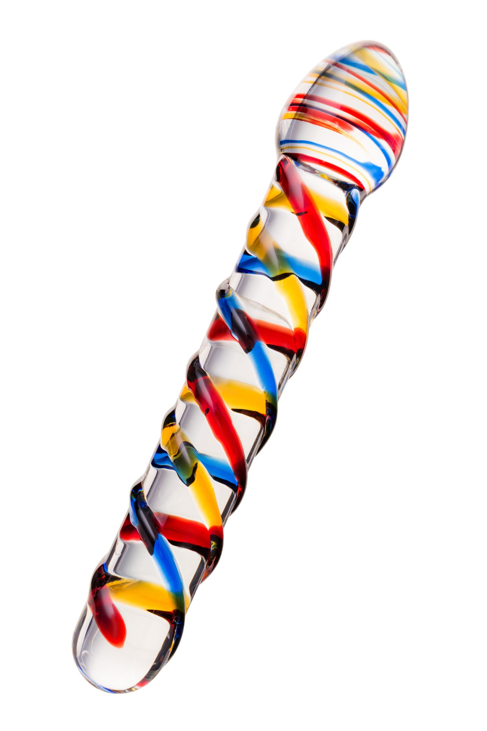 Двусторонний фаллоимитатор Sexus Glass, стекло, прозрачный, 19,5 см