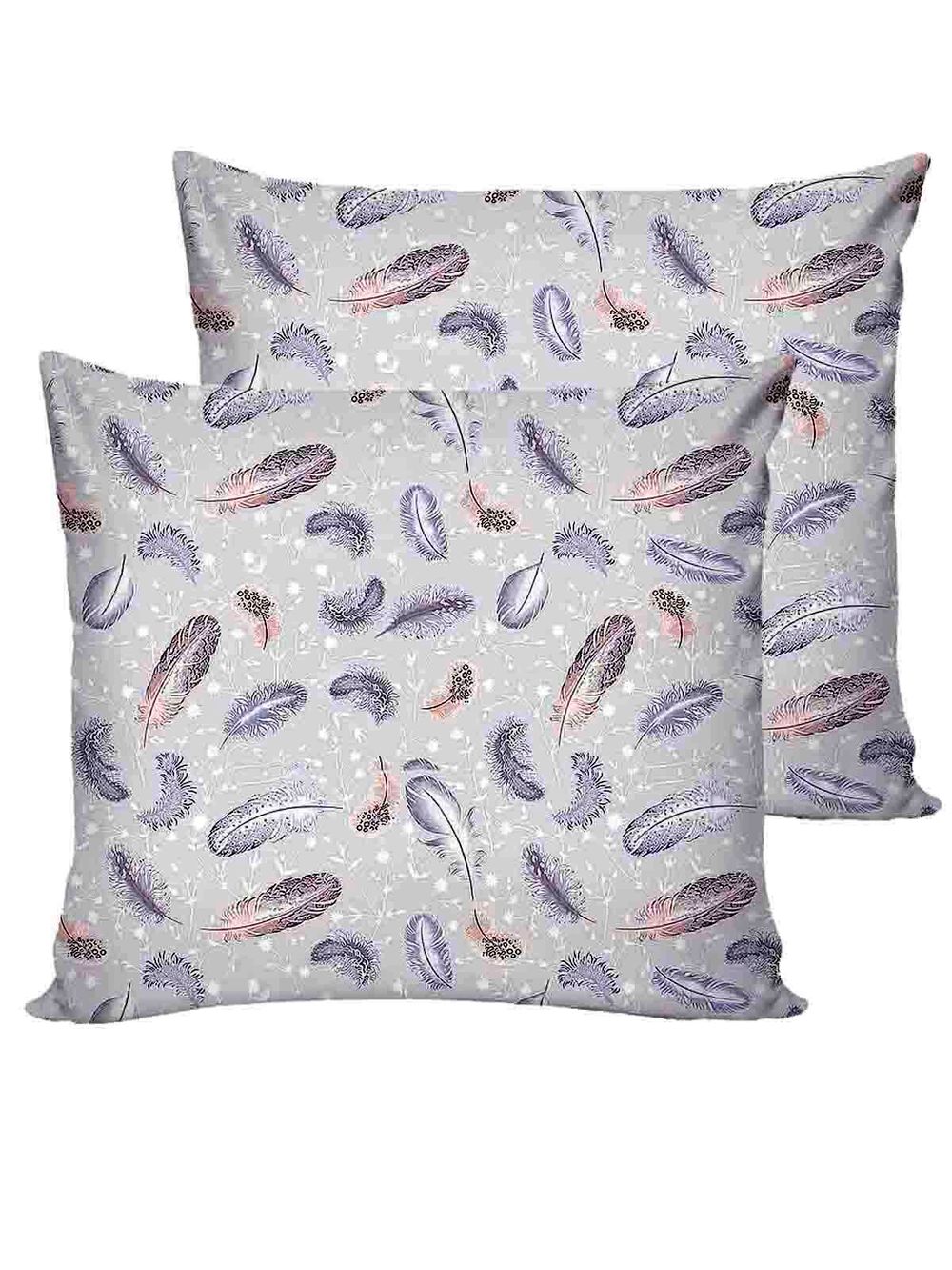 Постельное белье перкаль Сказка "Перо микс" 2-спальное  Наволочка 70х70 см 2 шт Простынь на резинке 160x200 см Пододеяльник 175x215 см