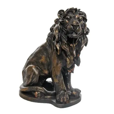 Статуэтка из гипса «Лев» 32см античное золото