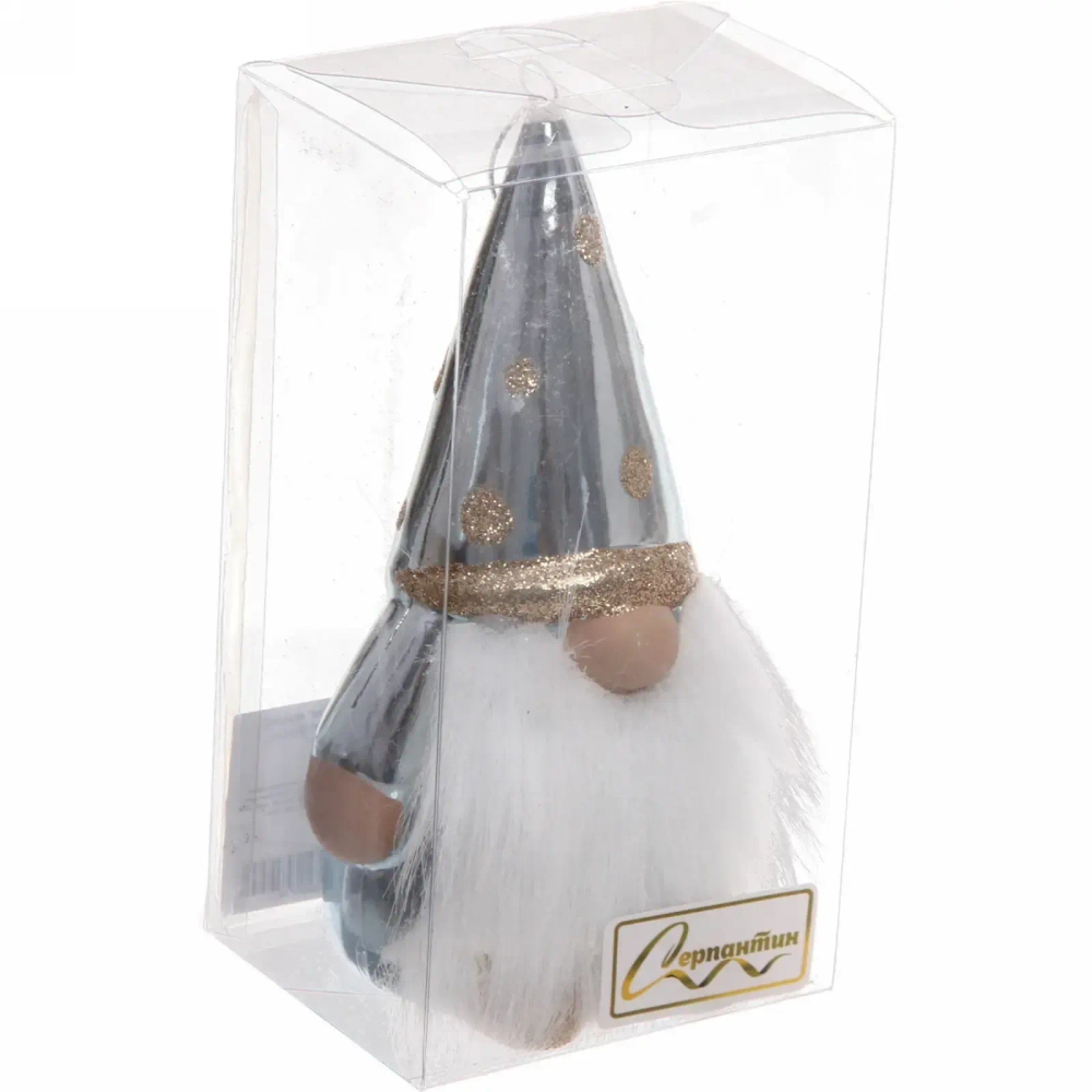 Ёлочная игрушка «Весёлый лесовичок» 6,5*5,5*13 см, голубой