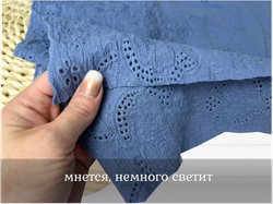 Шитье ХЛОПОК джинс с фестонами с обеих сторон цветочки