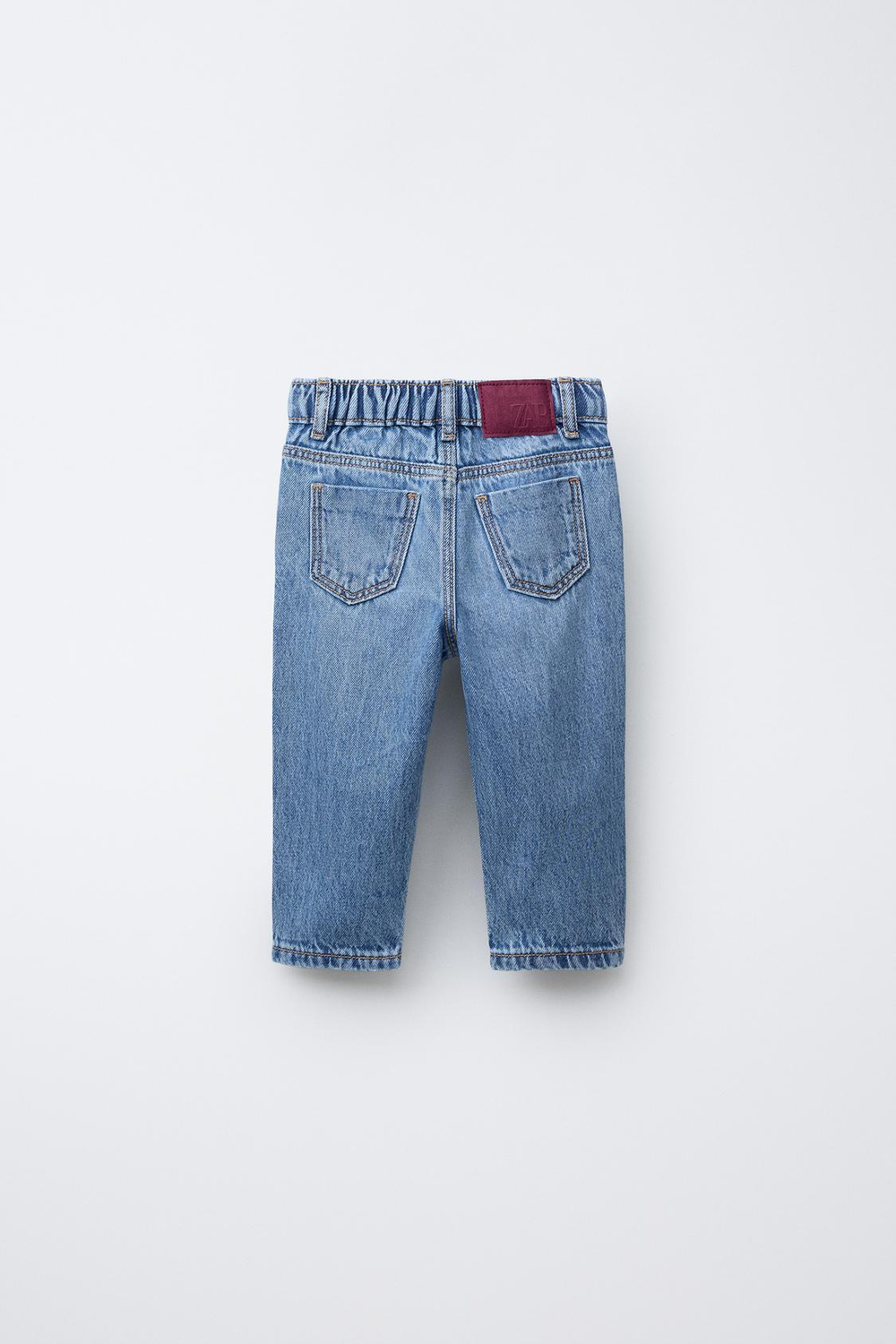 ZARA ДЖИНСЫ MOM FIT, ВЫЦВЕТШИЙ СИНИЙ