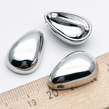 Подвеска Капля, цвет серебро (родий), размер 25*16 мм, цена за 1 шт