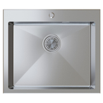 Мойка настол.монтаж 60х45 (3,0) вып 3 1/2  MIXLINE PRO 22см с сифоном (сатин)