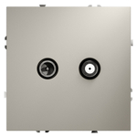 Розетка телевизионная встраиваемая VOLTUM S70 оконечная TV+SAT, (кашемир)