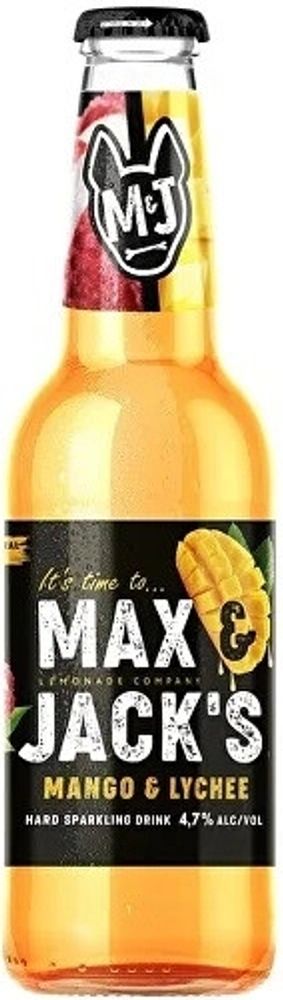 Пивной напиток Макс &amp; Джек&#39;с Манго &amp; Личи / Max &amp; Jack&#39;s Mango &amp; Lychee 0.4 - стекло