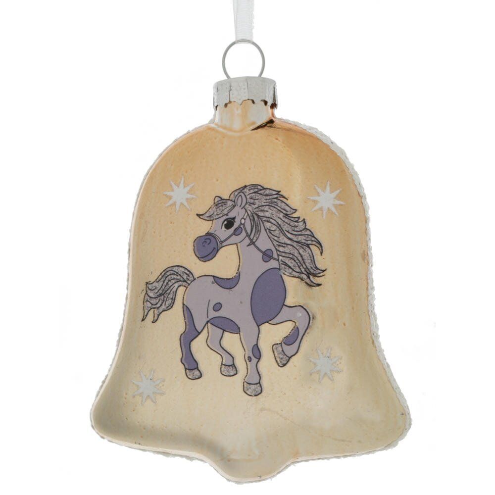 GAEM Украшение новогоднее "Колокольчик с лошадкой", L8 W2,5 H11 см