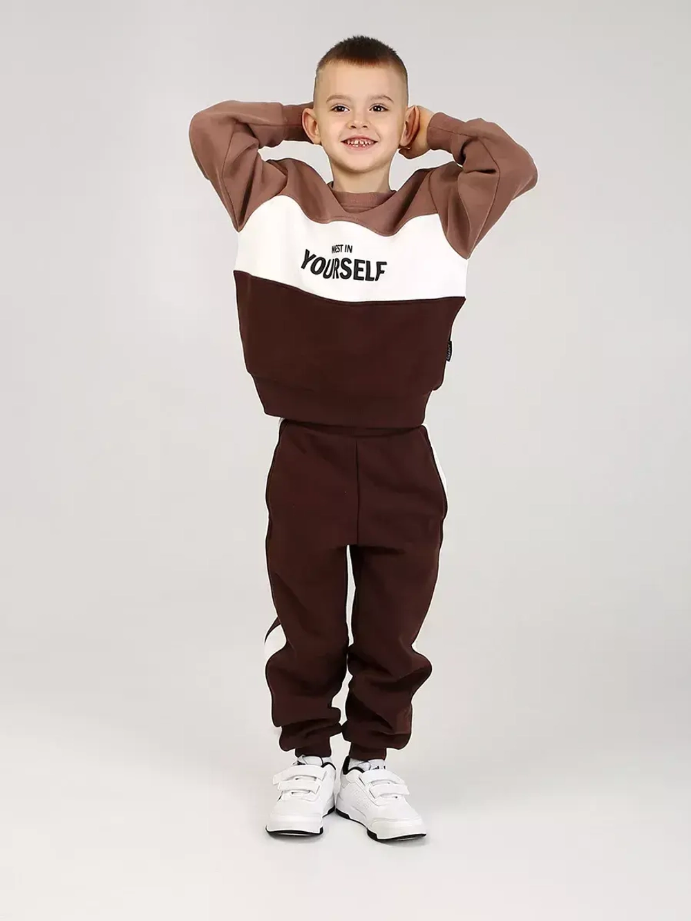 Спортивный костюм детский теплый, оверсайз