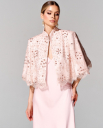 Укороченный кейп с вышивкой ручной работы