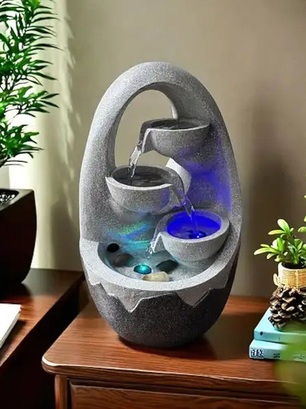 Waterfall Фонтан декоративный Uovo с подсветкой