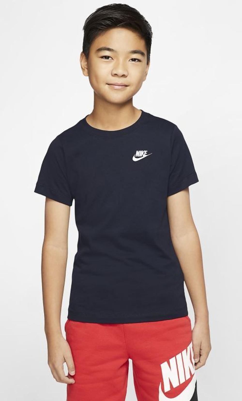 Футболка для мальчика теннисная Nike Sportswear B - obsidian/white