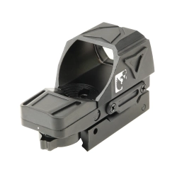 Прицел коллиматорный Veber Black Russian DOT 132 RD DVT11 вид сбоку с логотипом