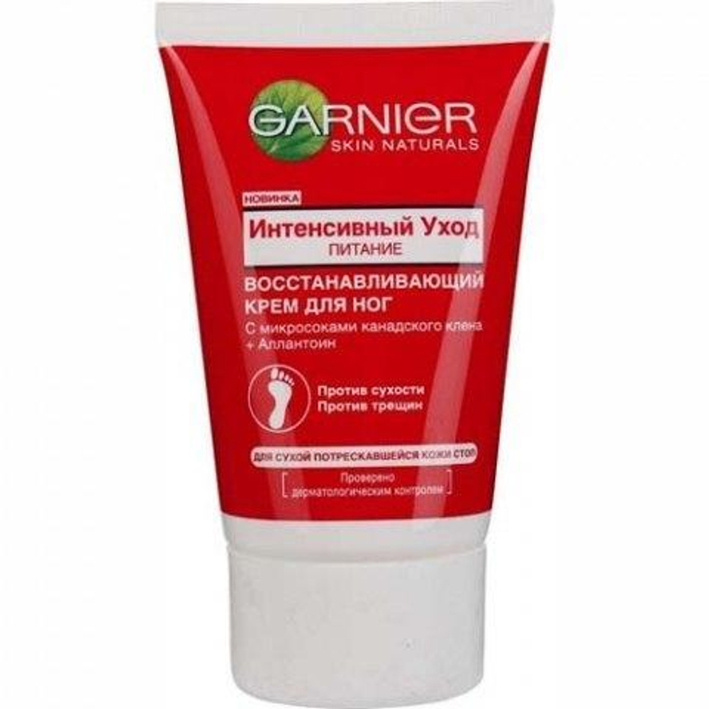 Garnier Крем для ног Интенсивный уход, Питание, восстановливающий, для сухой потрескавшейся кожи стоп, 100 мл