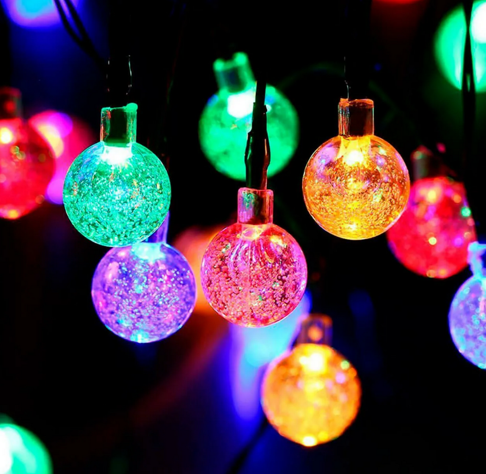 Гирлянда нить "Перламут.шарики" на катушке LED50m NEW9V