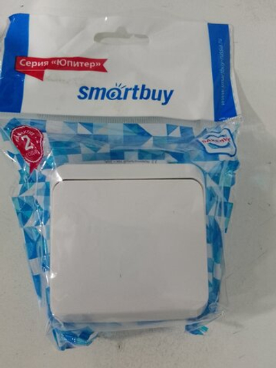 Выключатель SMARTBUY 1-клавишный 10А, ОУ, белый "Юпитер"