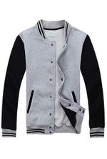 Бомбер серый с черным фото грудь