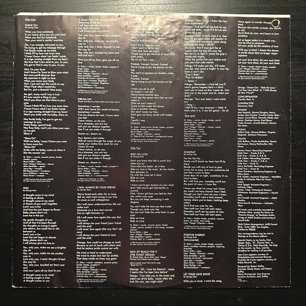 George Duke - Dream On (США 1982г.)