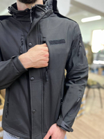 Куртка тактическая softshell чёрная