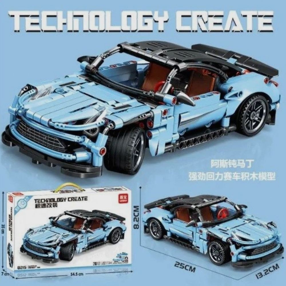 Конструктор автомобиль - спорткар Техноложи "Technology Create - LEIBAO / NO.8215" М:1:24/ 415 деталей