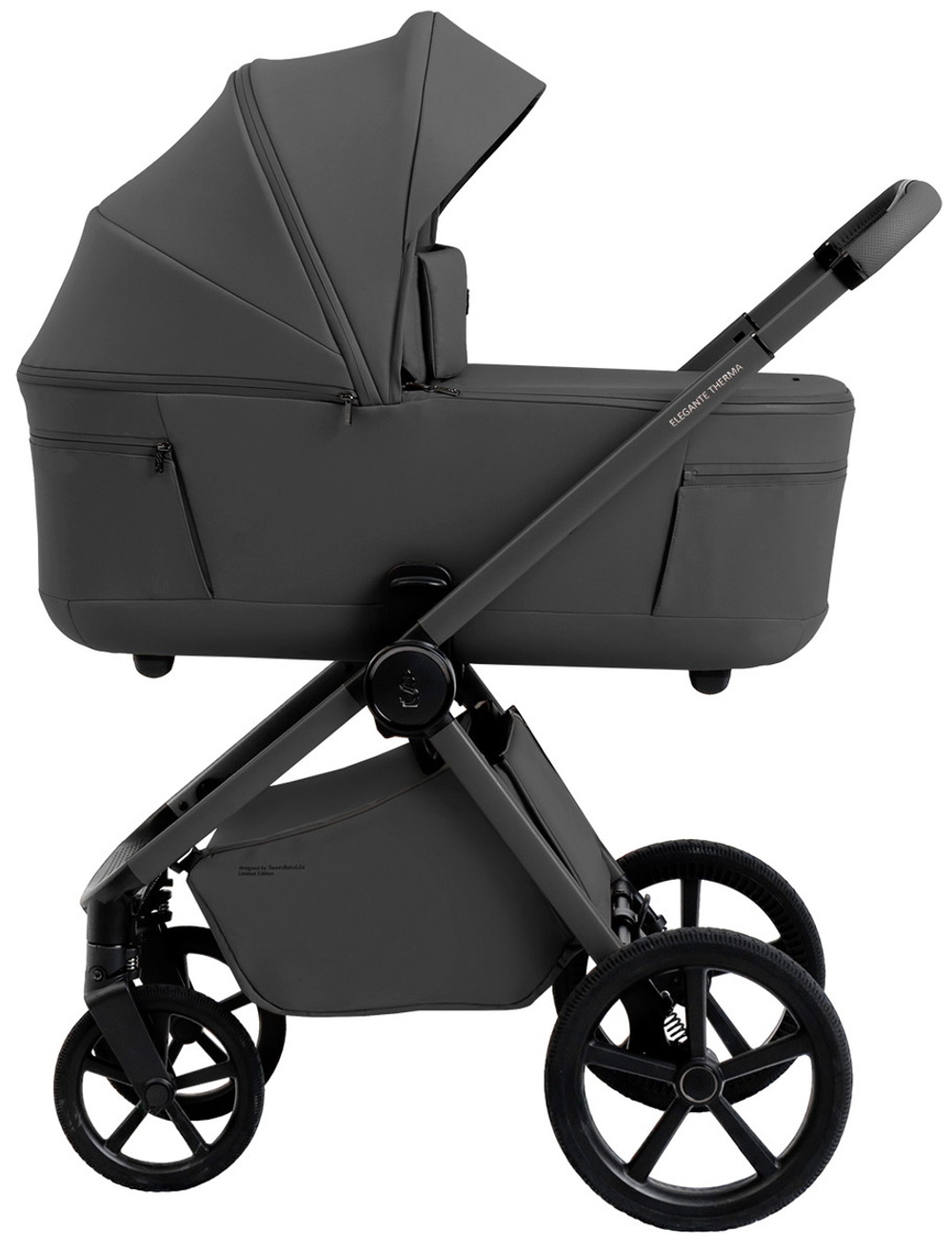 Коляска 3 в 1 Sweet Baby SBL Elegante Therma Colore + автокресло Elegante Plus Dark Grey