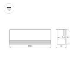 Светильник ART-LUMILINE-3351-1000-24W Warm3000 (SL, 120 deg, 24V) (Arlight, IP67 Металл, 3 года) 027994