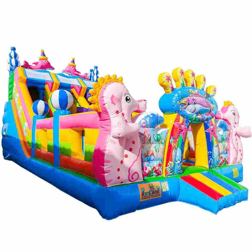 Коммерческий надувной батут «В гостях у дельфинов 2», 10*5*5 м