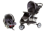 Детская коляска Ramili Baby Rapid TS 2 в 1 (Черный)