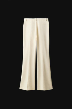 ZARA РАСКЛЕШЕННЫЕ БРЮКИ С ЗАНИЖЕННОЙ ТАЛИЕЙ ZW COLLECTION, ЭКРЮ