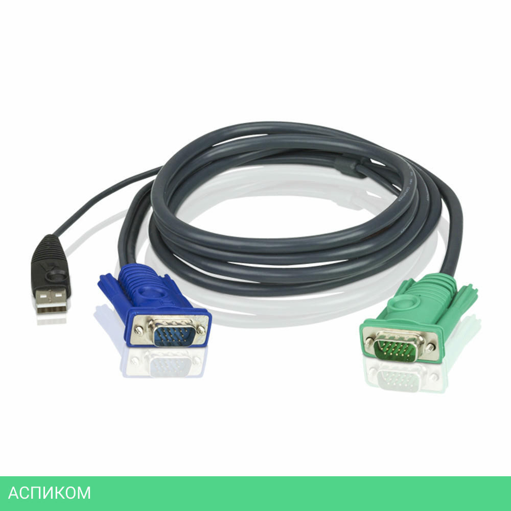 KVM-кабель Aten 2L-5201U черный