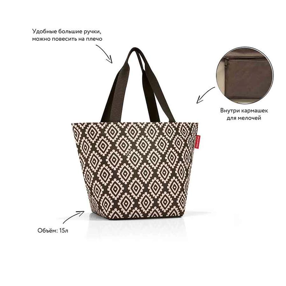 Сумка shopper m diamonds mocha