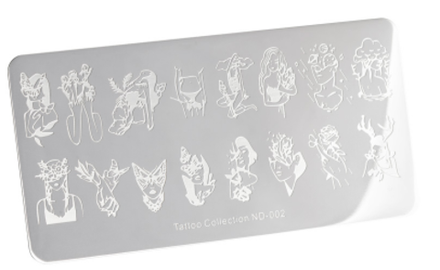 Пластина для стемпинга Tattoo Collection ND-002, 6*12см