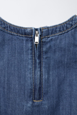 ZARA ТОП ИЗ ДЕНИМА, СИНИЙ