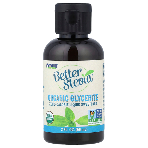 NOW Foods, Better Stevia, подсластитель с нулевой калорийностью в жидкой форме, глицериновый экстракт, 59 мл (2 жидких унции)