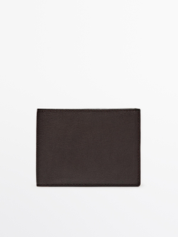 Massimo Dutti Кошелек из кожи наппа, коричневый