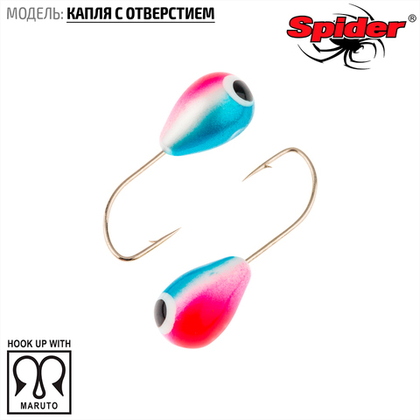 Мормышка вольфрамовая Spider 1250 "Капля с отверстием" (5мм, 1.65гр)