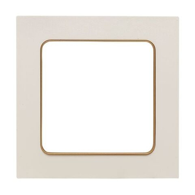 Стокгольм Рамка 1-местная белая с линией цвета шампань EKF PROxima