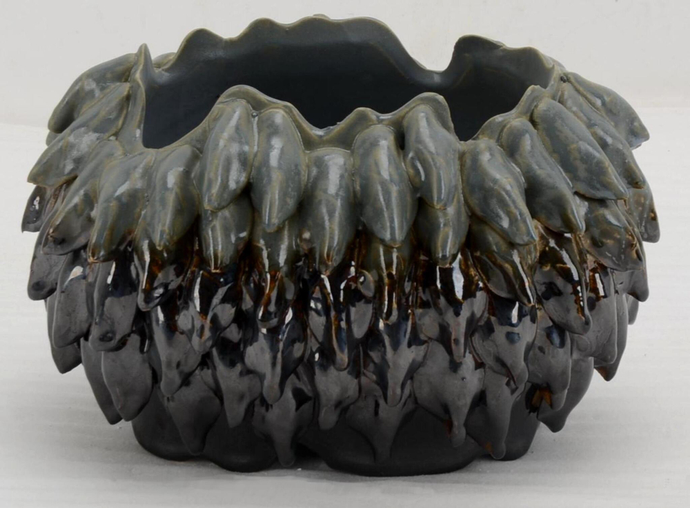 Ваза 15.5см Cor Mulder Maduri серая